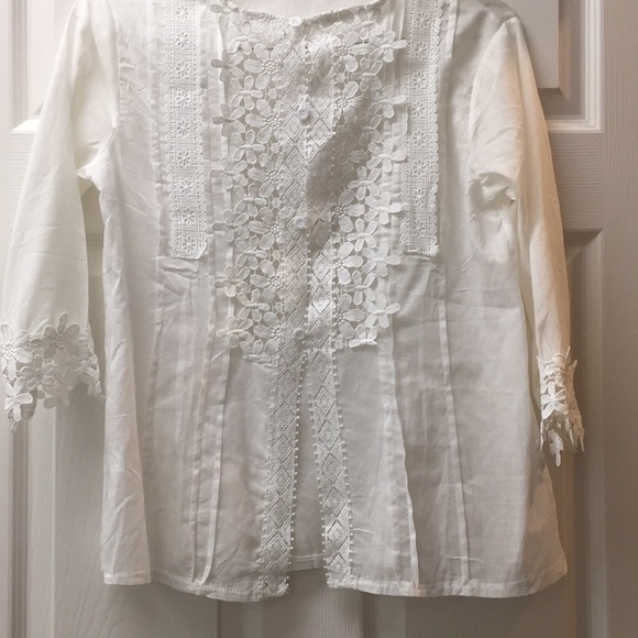 NWOT Lace Boho Beach Blouse - Picture 2 of 3
